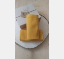 Musztardowy ręcznik kuchenny łazienkowy