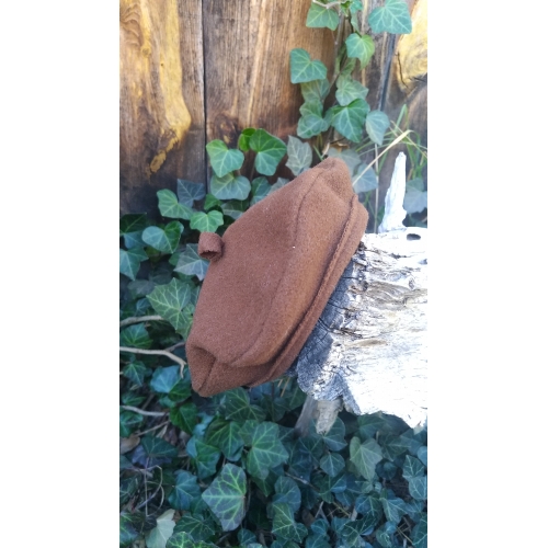 Mini beret - brązowy